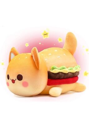 Aphmau hamburger cat Plush - Yellow/Red/Green